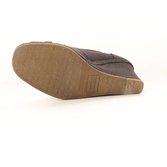 TOMS Vegan Sandals Spadriles Wedges Heel Brown Wome's 6 ($)3712 - Picture 7 of 7